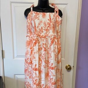Torrid Peach & White floral sundress